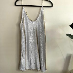 Free People white sequin dress